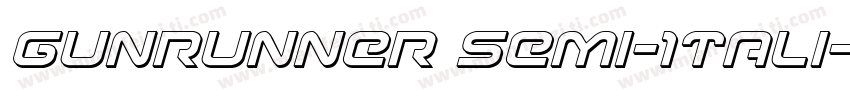 Gunrunner Semi-Itali字体转换